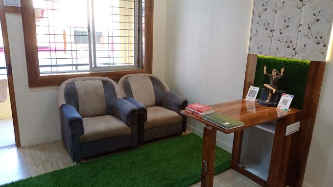 A calming and inviting therapy room at eMind Cafe